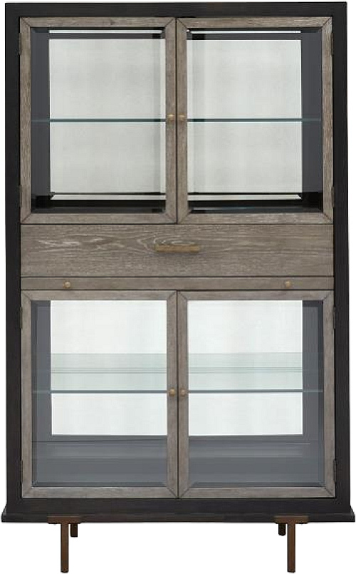 Magnussen Home® Ryker Coventry Gray/Nocturn Black Display Cabinet ...