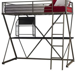 Powell® Youth Pewter Z Twin Loft Bed