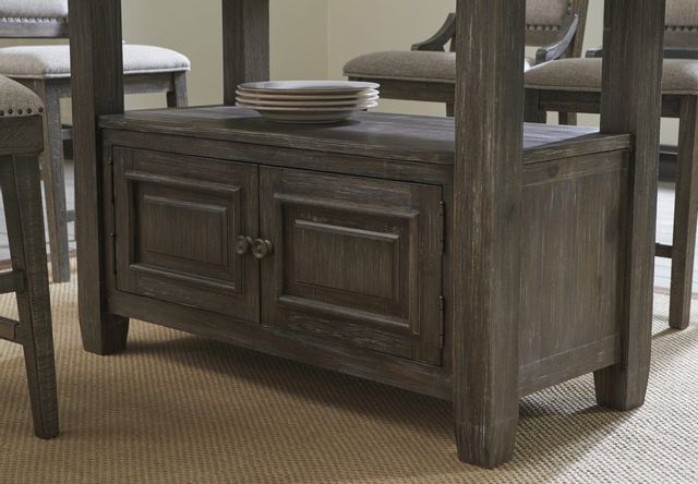 Wyndahl Rustic Brown Counter Table with Storage 1