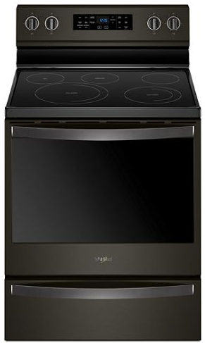 Whirlpool® 30" Black Stainless Free Standing Induction Range