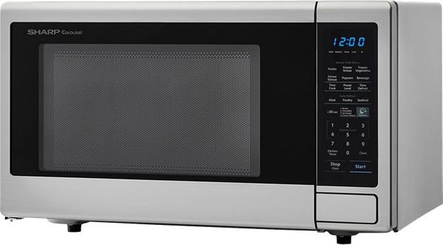 Sharp® Carousel® Countertop Microwave Oven-Stainless Steel-1