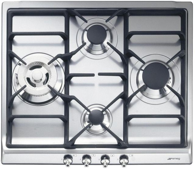 Smeg 24" Stainless Steel " Stainless SteelClassic Design" Stainless Steel Gas Cooktop 0