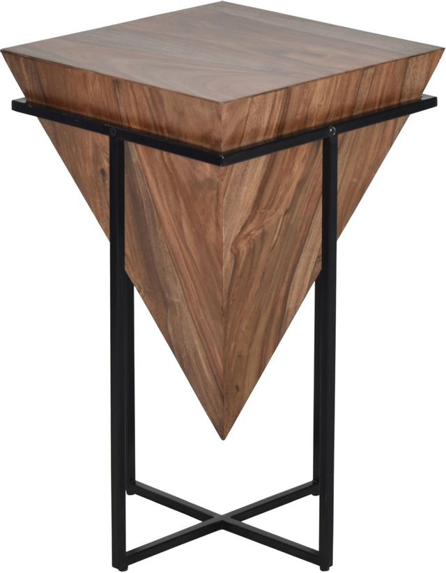 Coast2Coast Home™ Stowe Black/Brownstone Nut Brown Accent Side End Table-1