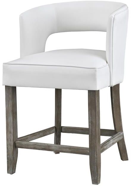 Coast To Coast Accents™ Philly Brown with White Fabric Counter Height Dining Chair