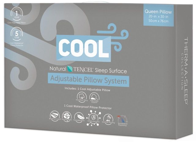 Protect-A-Bed Crystal Tencel Cooling Pillow, Memory Foam & Innerspring 