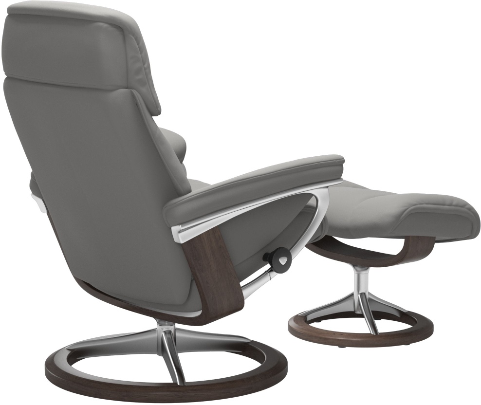 Stressless by Ekornes Ruby Silver Grey Medium All Leather