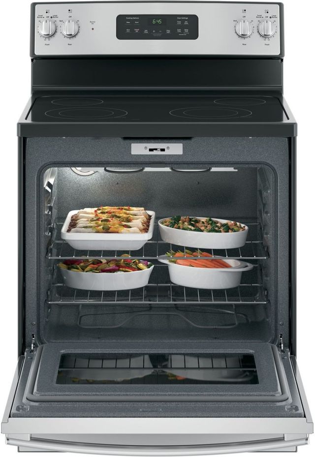 GE® 30" Free Standing Electric Range-Stainless Steel with 5.3 cu. ft. 8