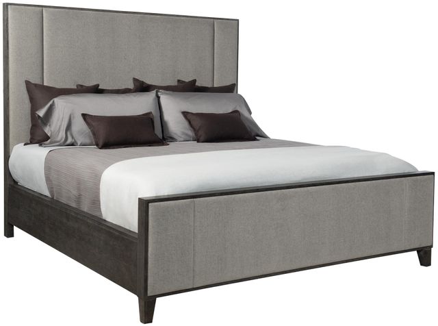 Bernhardt Linea Cerused Charcoal Upholstered California King Panel Bed 0