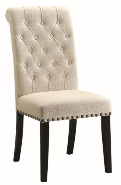 Coaster® Set of 2 Mapleton Cream Upholstered Dining Chairs