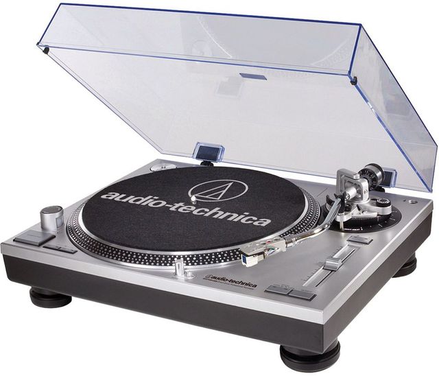 Audio-Technica® AT-LP120XUSB Silver Direct Drive Turntable 0
