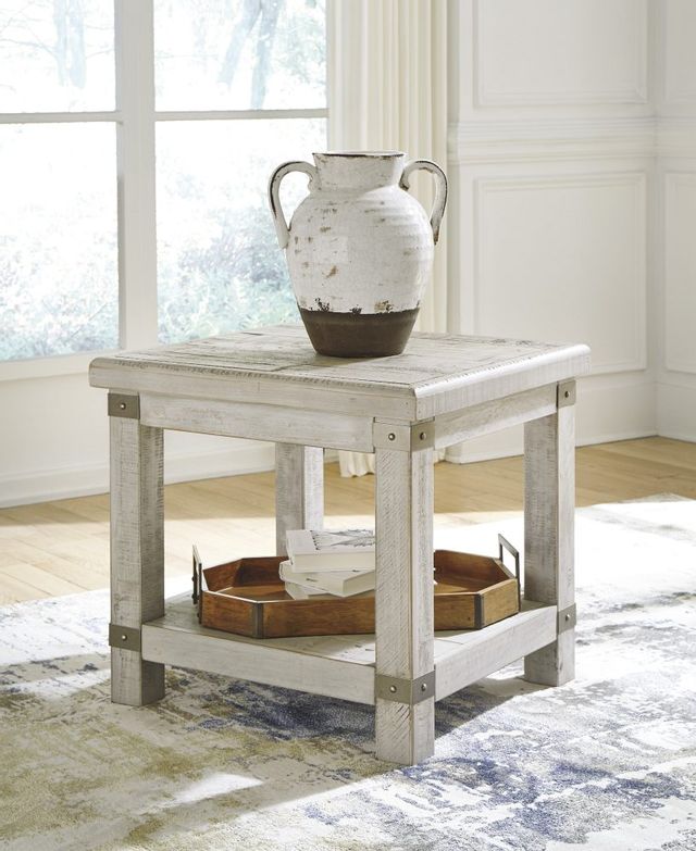Signature Design by Ashley® Carynhurst White Wash Gray End Table 5