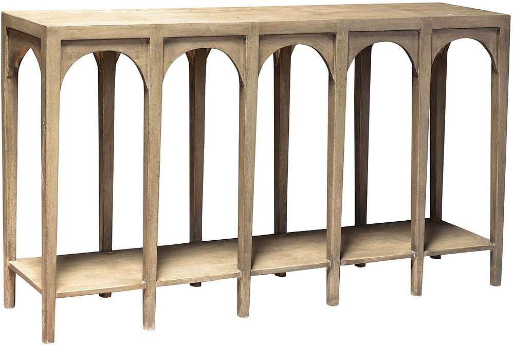 Crestview Collection Gotham Brown Counter Height Console Table