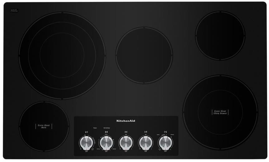 KitchenAid® 36" Black Electric Cooktop
