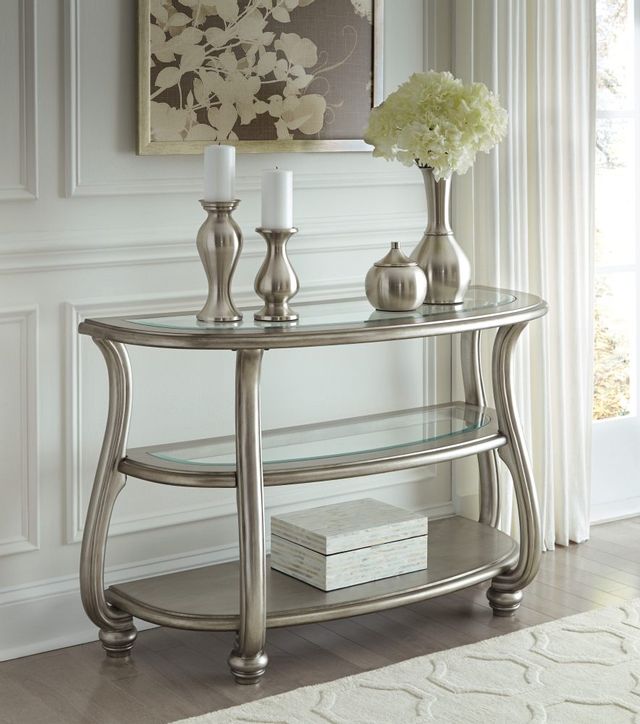 Signature Design by Ashley® Coralayne Silver Sofa Table 1