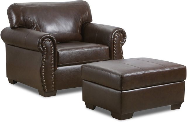 Lane® Home Furnishings Alden Soft Touch Chestnut Leather Storage Ottoman-3