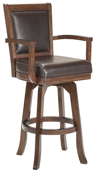 Hillsdale Furniture Ambassador Medium Brown Cherry Swivel Counter Height Stool-0
