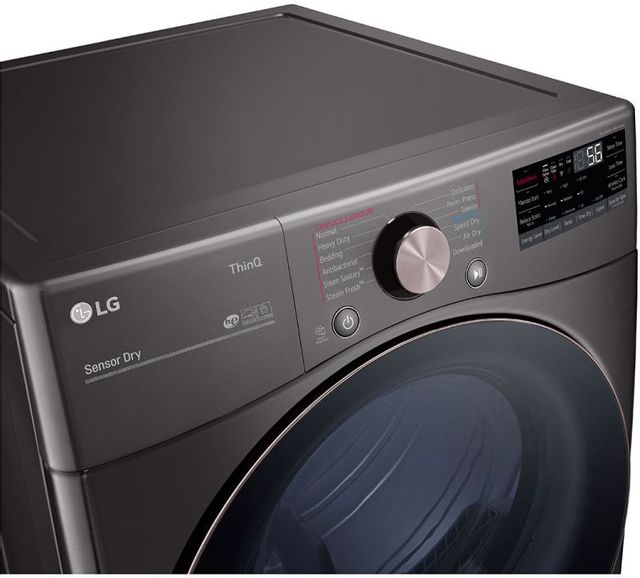 LG Black Stainless Steel Front Load Laundry Pair 23