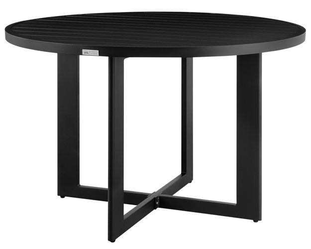 Armen Living Grand Black Outdoor Patio Dining Table