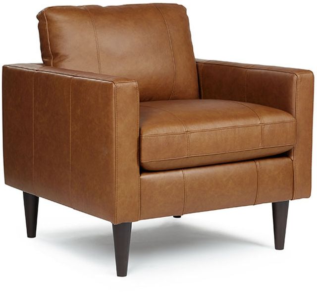 Best™ Home Furnishings Trafton Brown/Dark Walnut Leather Chair & A Half 15