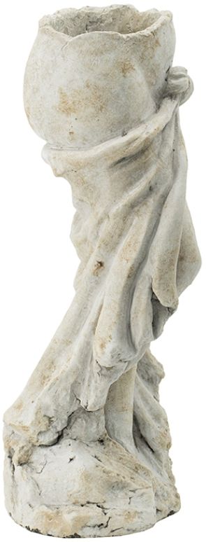 A & B Home Off White 15" Classical Greek Standing Planter-2