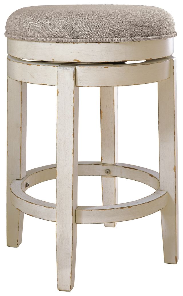 Signature Design by Ashley® Realyn Chipped White Counter Height Stool