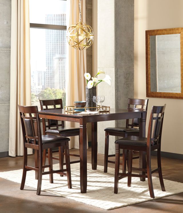 Signature Design by Ashley® Bennox 5-Piece Brown Counter-Height Dining Set-3