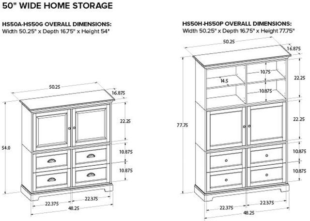 Howard Miller® Custom Home 50" Storage Cabinet 1