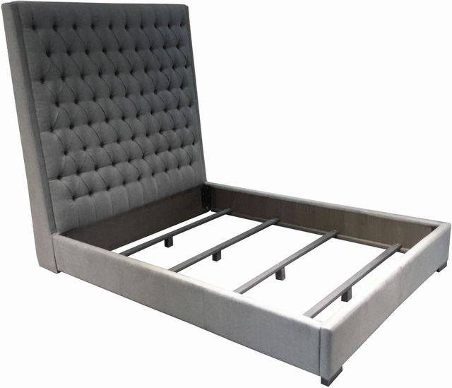 Coaster® Camille Grey Queen Button Tufted Bed-1