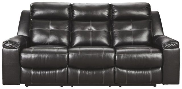 Signature Design by Ashley® Kempten Black Reclining Sofa 1