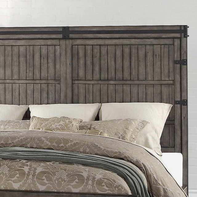 Legends Furniture Inc. Storehouse Smoked Grey Queen Bed 1