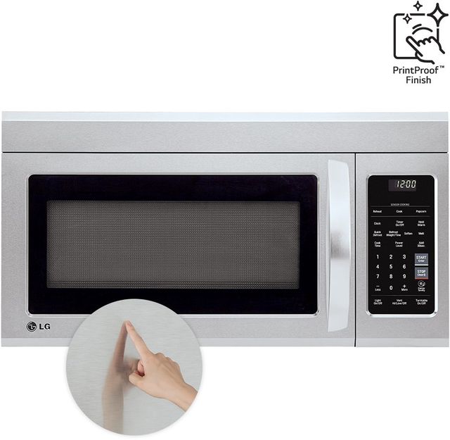 LG 1.8 Cu. Ft. Black Stainless Steel Over The Range Microwave 14
