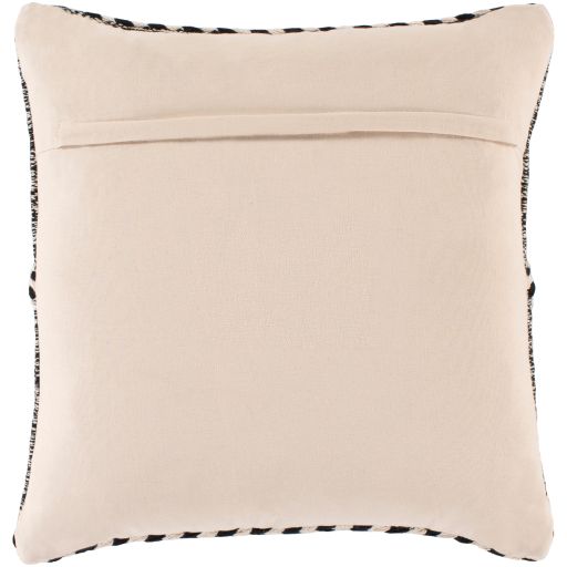 Surya Zanafi Black 18"x18" Toss Pillow Shell with Down Insert-1