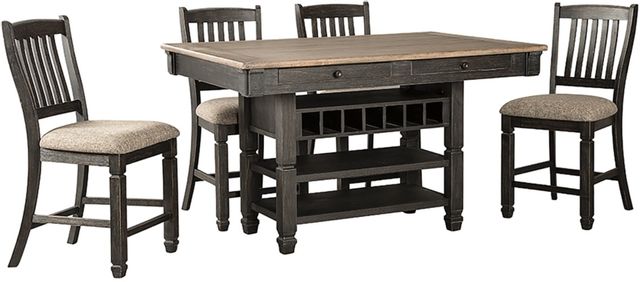Signature Design by Ashley® Tyler Creek 5-Piece Black/Gray Counter Height Dining Set