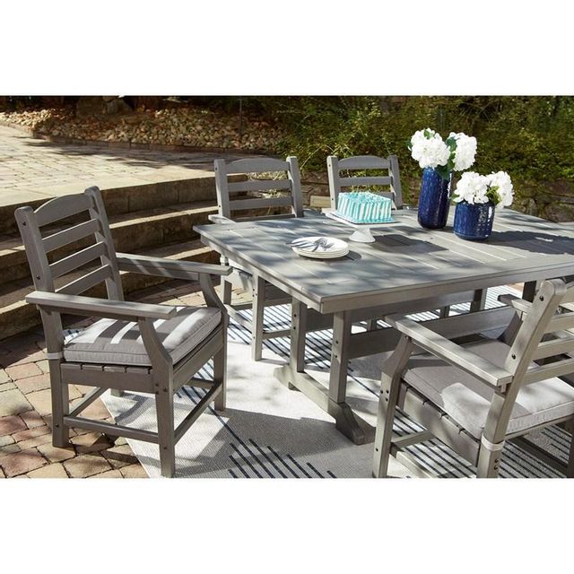 Signature Design by Ashley® Visola Grey Outdoor Dining Table 5