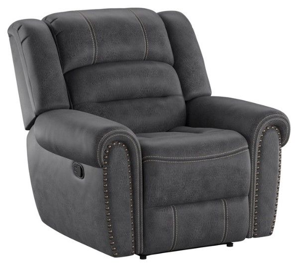 Emerald Home Baldwin Slate Gray Recliner | Wood's Furniture