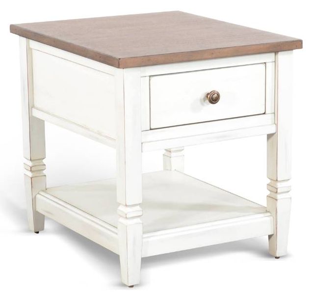 Sunny Designs™ Buck Skin/Marble White End Table