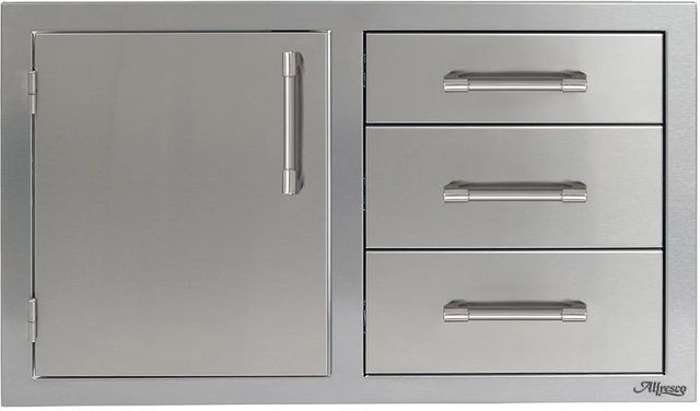 Alfresco™ 31.88" Stainless Steel Three Drawers with Door On Left