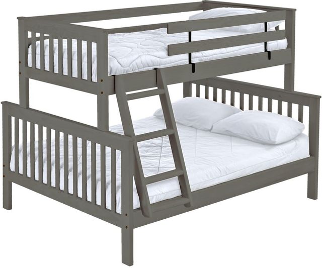 Crate Designs™ Furniture Graphite Twin XL/Queen Offset Mission Bunk Bed ...