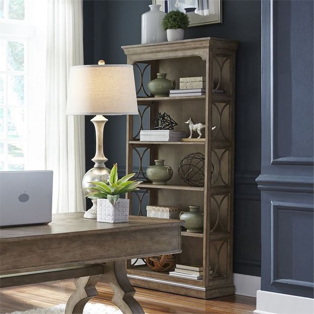 Liberty Furniture Simply Elegant Heathered Taupe Bookcase 5