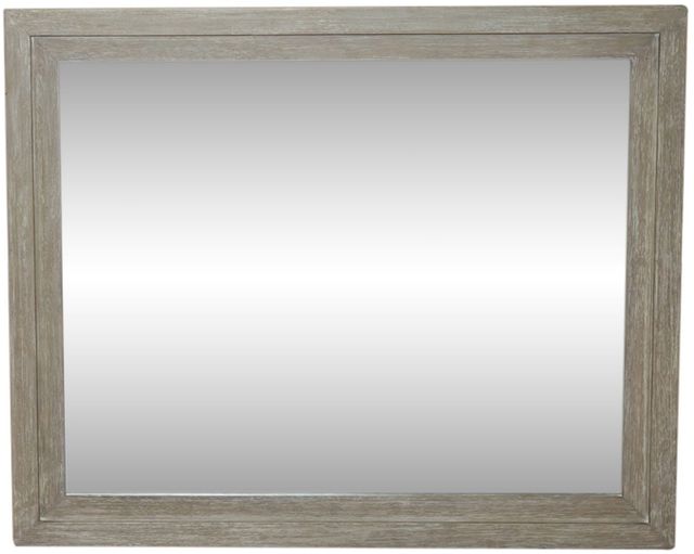 Liberty Furniture Belmar Washed Taupe & Silver Champagne Landscape Mirror-0