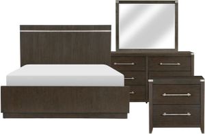 Homelegance® Bellamy 4-Piece Dark Brown Queen Panel Bed Set
