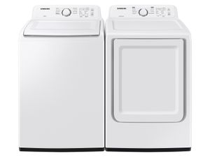 WA40A3005AW | DVE41A3000W - Samsung Top Load Washer Pair With a 4.0 Cu Ft Washer With Agitator and a 7.2 Cu Ft Electric Dryer