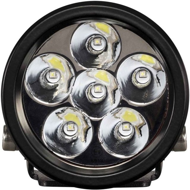 Heise® 3.5" Black 6 LED Round Driving Light 0