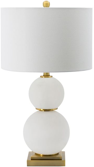 A & B Home White/Gold Globe Table Lamp-1