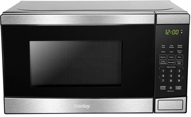 Danby® 0.7 Cu. Ft. Black with Stainless Steel Countertop Microwave 5