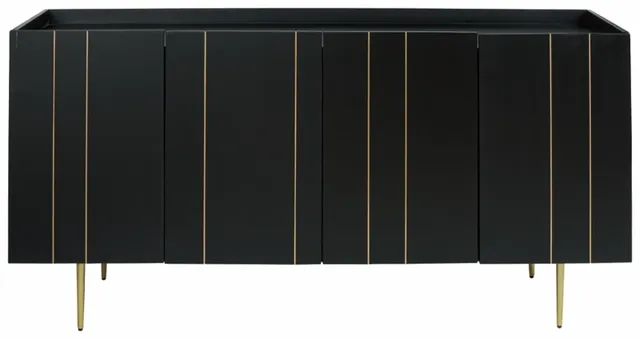 Signature Design by Ashley® Brentburn Black/Gold Accent Cabinet