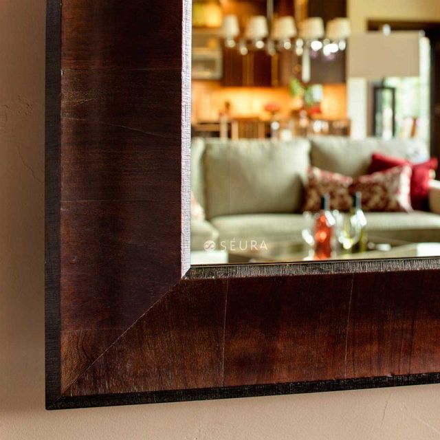Seura® 55" 4K Ultra HD Antica Wood Frame Mirrored TV 5