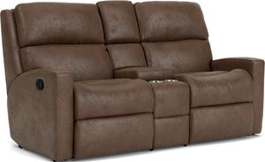 Flexsteel® Catalina Marble Reclining Loveseat with Console