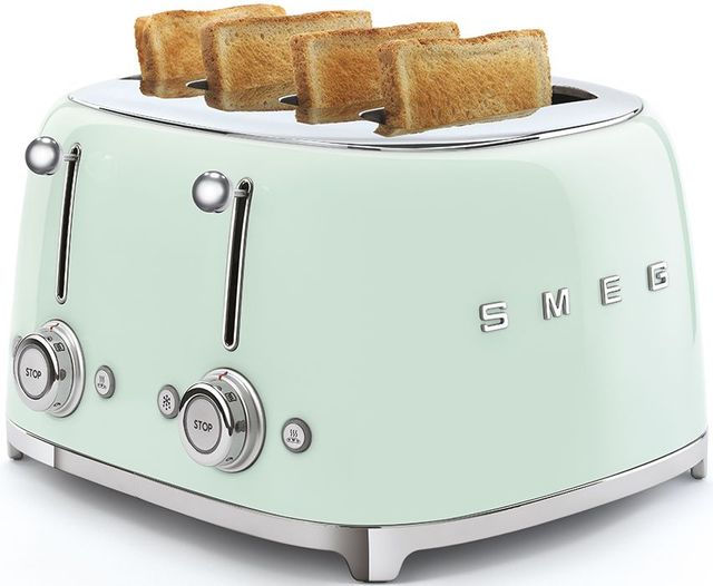 Smeg 50's Retro Style Aesthetic Pastel Green 4x4 Slice Toaster 1