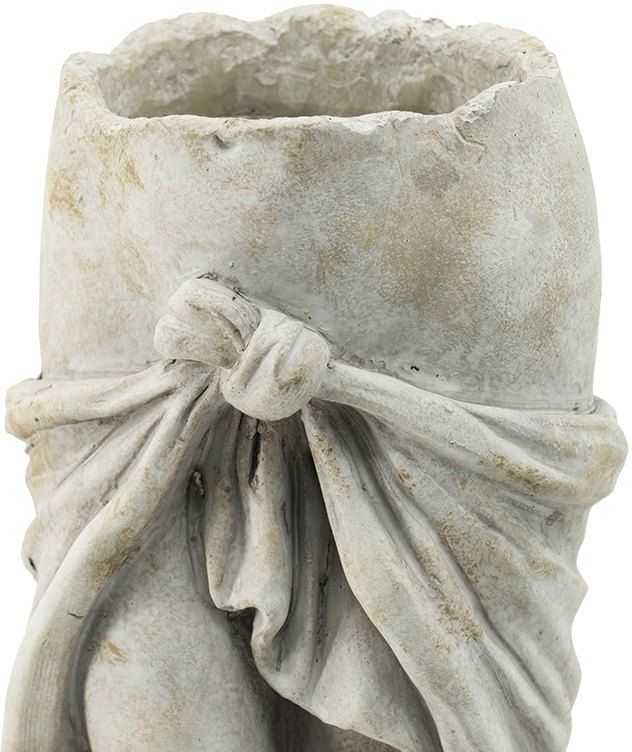 A & B Home Off White 15" Classical Greek Standing Planter-5